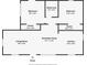 Detailed floor plan illustrating the layout of the home including the living room, bedrooms, kitchen, and bathroom at 1912 E 97Th Ave, Tampa, FL 33612