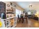 Open floor plan from the kitchen to the living room and dining room at 1912 E 97Th Ave, Tampa, FL 33612