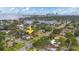 Aerial view of the home's location within the neighborhood, close to waterfronts and city amenities, ideal for suburban living at 267 Snell Isle Ne Blvd, St Petersburg, FL 33704