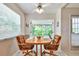 Charming breakfast nook with sunny window and French doors, perfect for casual dining and relaxation at 2868 Denmarsh Ct, Palm Harbor, FL 34684