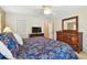Main bedroom with carpet, closet, and fan at 2868 Denmarsh Ct, Palm Harbor, FL 34684