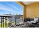 Relax on the balcony with a great view of the water and downtown at 345 Bayshore Blvd # 1510, Tampa, FL 33606