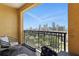 This balcony has a seating area and a gorgeous view of the nearby downtown cityscape at 345 Bayshore Blvd # 1510, Tampa, FL 33606