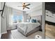 Bright bedroom featuring a large window with city views, ceiling fan and closet at 345 Bayshore Blvd # 1510, Tampa, FL 33606