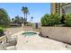 Enclosed hot tub and lounge area with lush landscaping at 345 Bayshore Blvd # 1510, Tampa, FL 33606