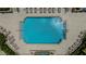 Aerial view of a beautiful rectangular pool surrounded by lounge chairs at 345 Bayshore Blvd # 1510, Tampa, FL 33606