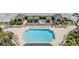 Aerial view of a pool and outdoor seating area in the community at 345 Bayshore Blvd # 1510, Tampa, FL 33606