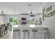 Modern kitchen with an island and barstools, stainless appliances and a bright open feel at 3721 Casaba Loop, Valrico, FL 33596