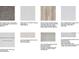 Selection of interior finish samples showcasing the color palette, flooring, countertops, and cabinet styles at 3877 Consolare Ct, Wesley Chapel, FL 33543