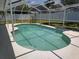 Inviting screened pool with crystal-clear water and spacious surrounding deck for outdoor entertaining at 4707 Barrett Ct, Tampa, FL 33617