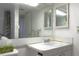 Cozy bathroom featuring a vanity with a white sink, mirror, and storage cabinet at 4775 Cove Cir # 803, St Petersburg, FL 33708