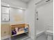 Bathroom featuring a modern sink, and a walk-in shower at 6301 13Th N Ave, St Petersburg, FL 33710