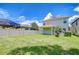 The backyard is spacious, with a privacy fence and covered lanai at 828 Terra Vista St, Brandon, FL 33511
