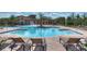 Community pool with water features, palm trees, and lounge chairs, perfect for relaxation and recreation at 828 Terra Vista St, Brandon, FL 33511