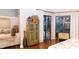 A stylishly decorated living area with rustic accents and a view of the outdoor space at 8901 Eagle Watch Dr, Riverview, FL 33578