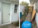 Exterior view of the back door and small window at 1448 Temple St, Clearwater, FL 33756