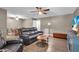 Inviting living room area with hardwood floors, updated furnishings, and natural light at 1485 Lakeview Rd # 2, Clearwater, FL 33756