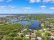 Waterfront homes with private pools surrounded by lush tropical landscaping at 1531 75Th Ne Cir, St Petersburg, FL 33702