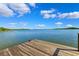 Wide view of the calm waters from a wooden dock at 1531 75Th Ne Cir, St Petersburg, FL 33702
