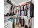 Organized walk-in closet with ample shelving and hanging space for clothes and accessories at 3013 W Crest Ave, Tampa, FL 33614