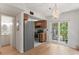 Charming kitchen with stainless steel appliances, wood cabinets, and a sliding glass door to the backyard at 441 75Th N Ave, St Petersburg, FL 33702