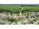Scenic aerial view showcases the community nestled amidst lush greenery and mature trees at 4948 Ridgemoor Cir, Palm Harbor, FL 34685