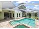 This screened-in pool and spa offer a private retreat with views of the lush backyard at 4948 Ridgemoor Cir, Palm Harbor, FL 34685