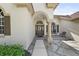 Inviting front porch and door with stone walkway at 5360 Karlsburg Pl, Palm Harbor, FL 34685