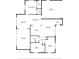 Layout of the home including the primary bedroom, garage, living room and two additional bedrooms at 5998 8Th S St, St Petersburg, FL 33705