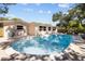 Beautiful backyard oasis with a sparkling pool, surrounded by lush greenery and lounge chairs at 5998 8Th S St, St Petersburg, FL 33705