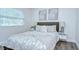 Cozy bedroom features a comfortable queen-sized bed with soft linens and pillows at 8001 N Highland Ave, Tampa, FL 33604