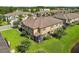Lush green backyard featuring screened-in patio and verdant lawn at 11519 Crowned Sparrow Ln, Tampa, FL 33626