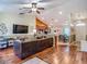 Bright and airy living space connects to the kitchen and dining area in an open layout at 13337 Tubeck St, Spring Hill, FL 34609