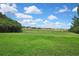 Wide shot of the expansive, lush green backyard, perfect for outdoor activities and relaxation at 1846 Moorhen Way, Lutz, FL 33558