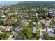 Picturesque aerial shot showcases homes among tree-lined streets near the tranquil waterfront at 408 Georgia Ave, Crystal Beach, FL 34681