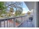 Balcony features chairs with a view of the landscape at 408 Georgia Ave, Crystal Beach, FL 34681