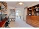 Upstairs office with built in shelving and drawers at 408 Georgia Ave, Crystal Beach, FL 34681