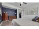 Stylish main bedroom with a ceiling fan, large closet, and plenty of natural light at 505 Broxburn Ave, Temple Terrace, FL 33617