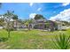 Spacious backyard with a screened pool, tropical landscaping, and an outdoor entertaining area offering a private retreat at 5285 Dover Ne St, St Petersburg, FL 33703