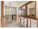 Renovated bathroom with exposed studs, modern cabinetry, and a window for natural light and ventilation at 5285 Dover Ne St, St Petersburg, FL 33703