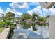 Picturesque waterfront view featuring multiple private docks along the canal at 5285 Dover Ne St, St Petersburg, FL 33703