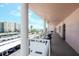 Balcony view with chairs and views of buildings and the intercoastal at 6025 Shore S Blvd # 408, Gulfport, FL 33707