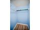 Light blue walk-in closet includes wood-look floors and wire shelving at 6080 Bahia Del Mar Cir # 109, St Petersburg, FL 33715