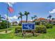 Vista Verde West community sign surrounded by tropical landscaping and palm trees at 6080 Bahia Del Mar Cir # 109, St Petersburg, FL 33715
