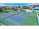Aerial shot of community tennis courts at 8211 Brent St # 815, Port Richey, FL 34668