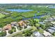 Waterfront property with stunning views, featuring lush greenery, a private dock, and serene waterways at 8707 Silverthorn Rd, Seminole, FL 33777