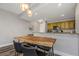 Eat-in kitchen area featuring modern decor, stainless appliances, and cozy counter seating at 1108 N Franklin St # 602, Tampa, FL 33602