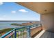 Enjoy breathtaking waterfront views from this condo's private balcony with blue railings, perfect for relaxing or entertaining at 1540 Gulf Blvd # 2107, Clearwater Beach, FL 33767