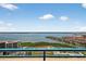 Breathtaking views from the condo balcony overlooking the bay and tennis courts at 1540 Gulf Blvd # 2107, Clearwater Beach, FL 33767