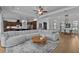 Spacious open-concept living area connects the kitchen and dining space, offering a seamless entertaining space at 16304 Wild Mallard Dr, Odessa, FL 33556